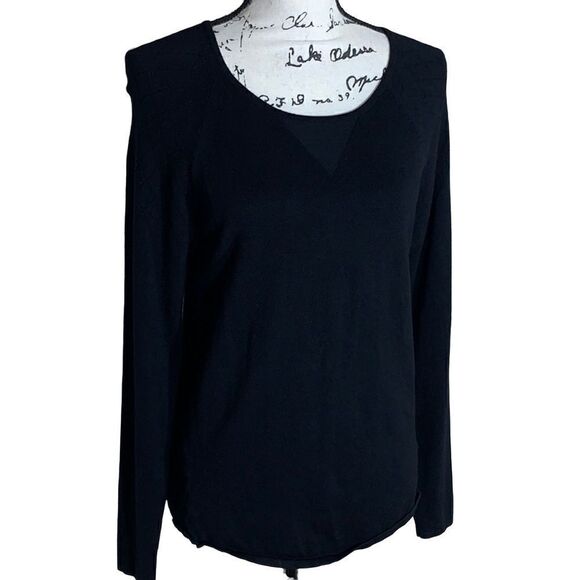 APT 9 black pattern sweater petite M - Picture 1 of 11